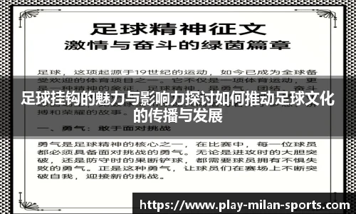足球挂钩的魅力与影响力探讨如何推动足球文化的传播与发展